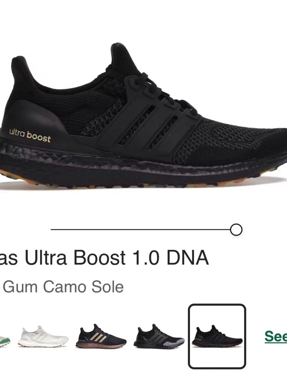 adidas Ultra Boost 1.0 DNA Men's Running Shoes - Black